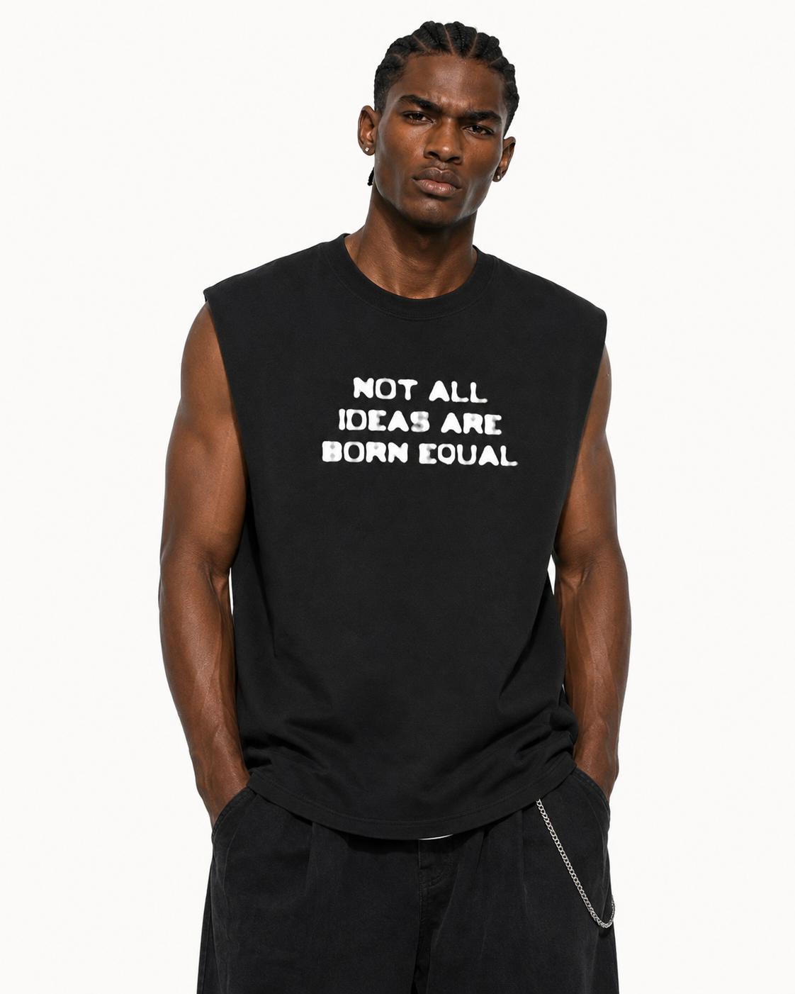 Manifesto Tank Top Black