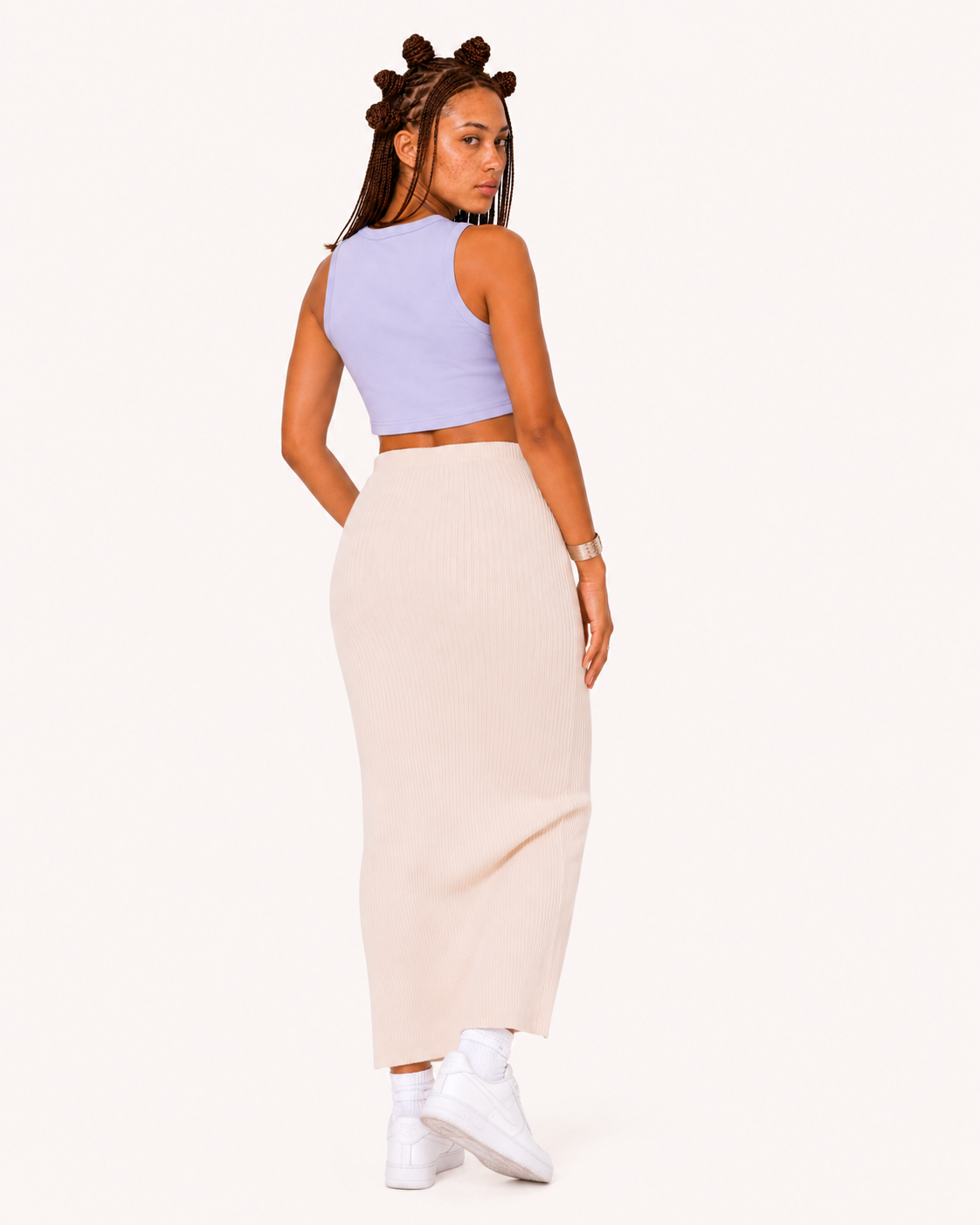 Icon Crop Tank Light Purple