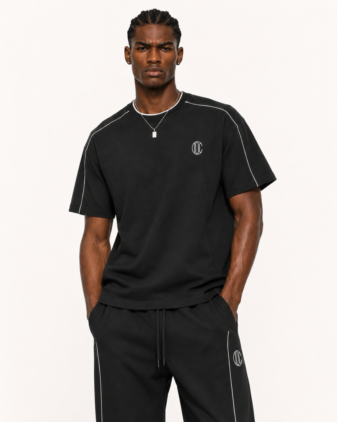 Lined Sigil T-Shirt Black