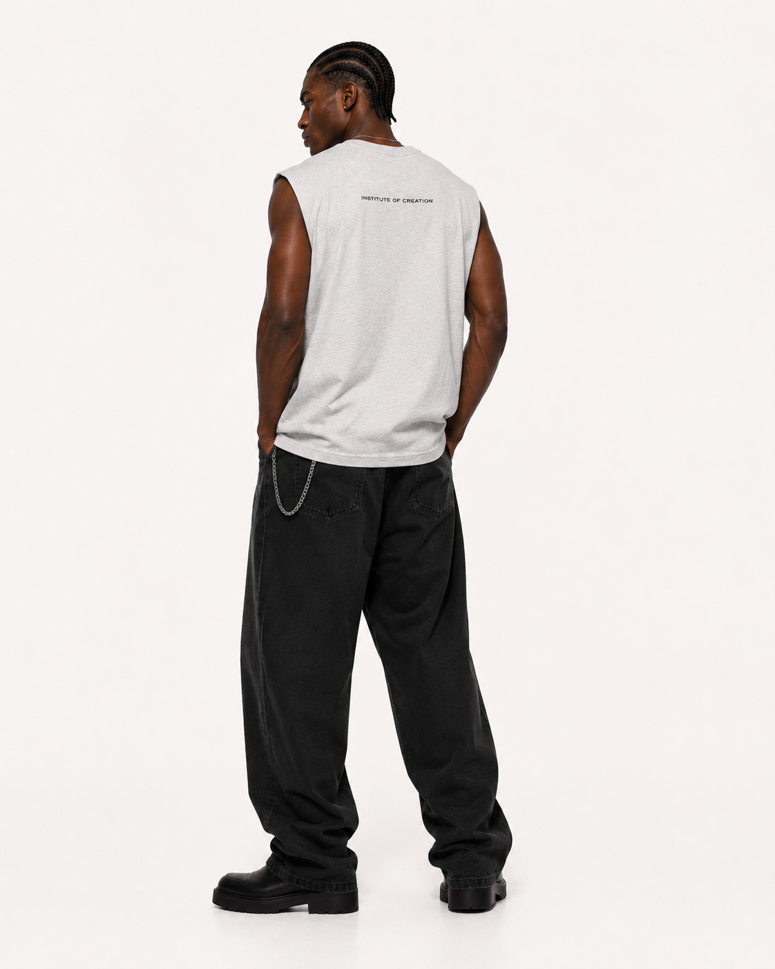 Forge Tank Top Flower Gray