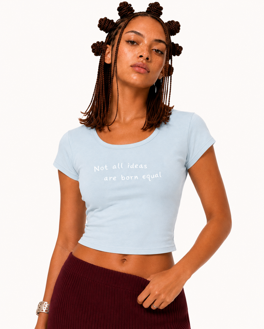 Mantra Crop Top Sky Blue