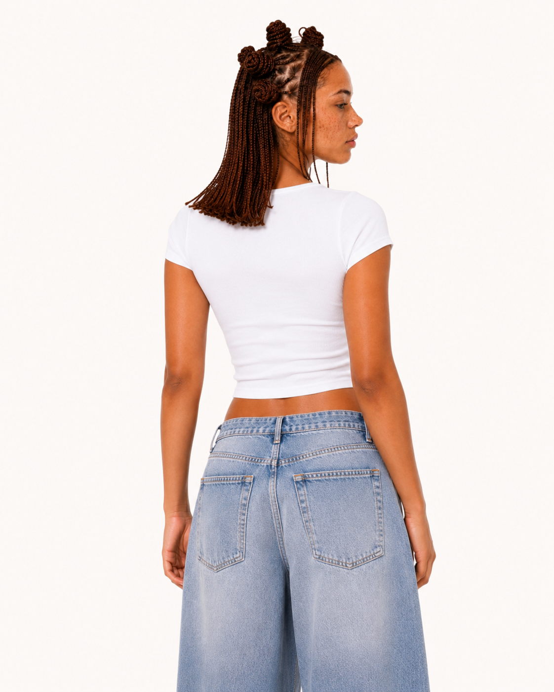 History Crop Top White