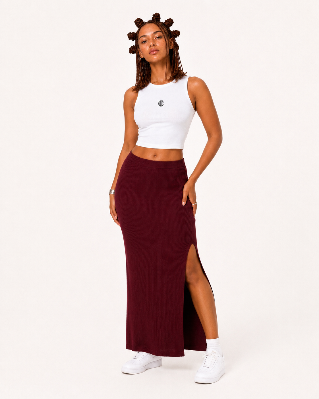 Icon Crop Tank White