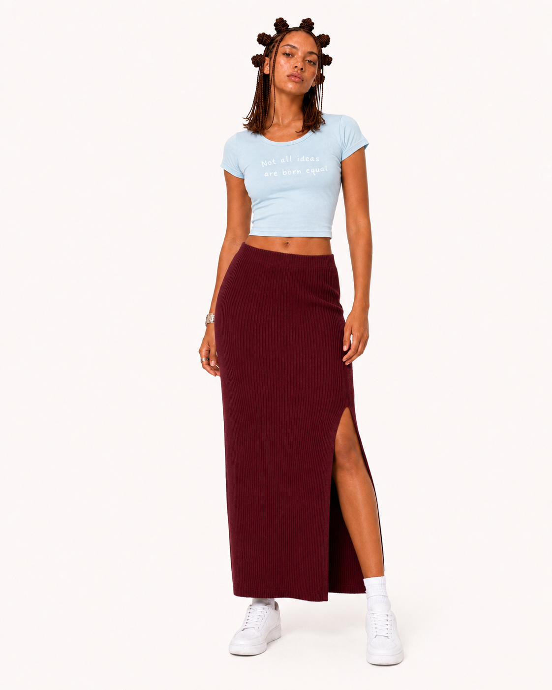 Mantra Crop Top Sky Blue