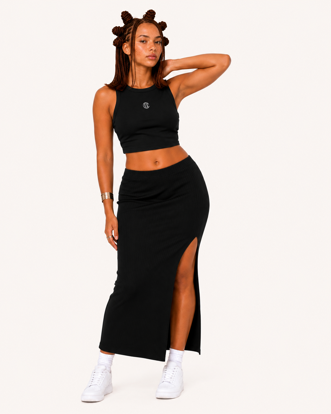 Icon Crop Tank Black