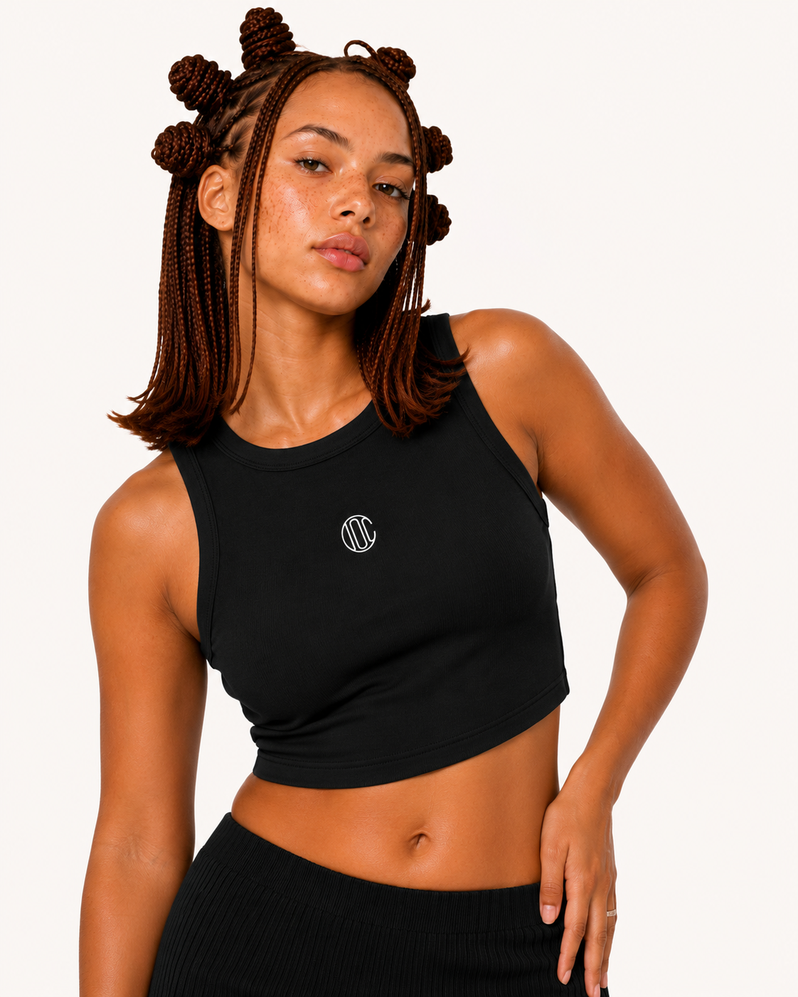 Icon Crop Tank Black