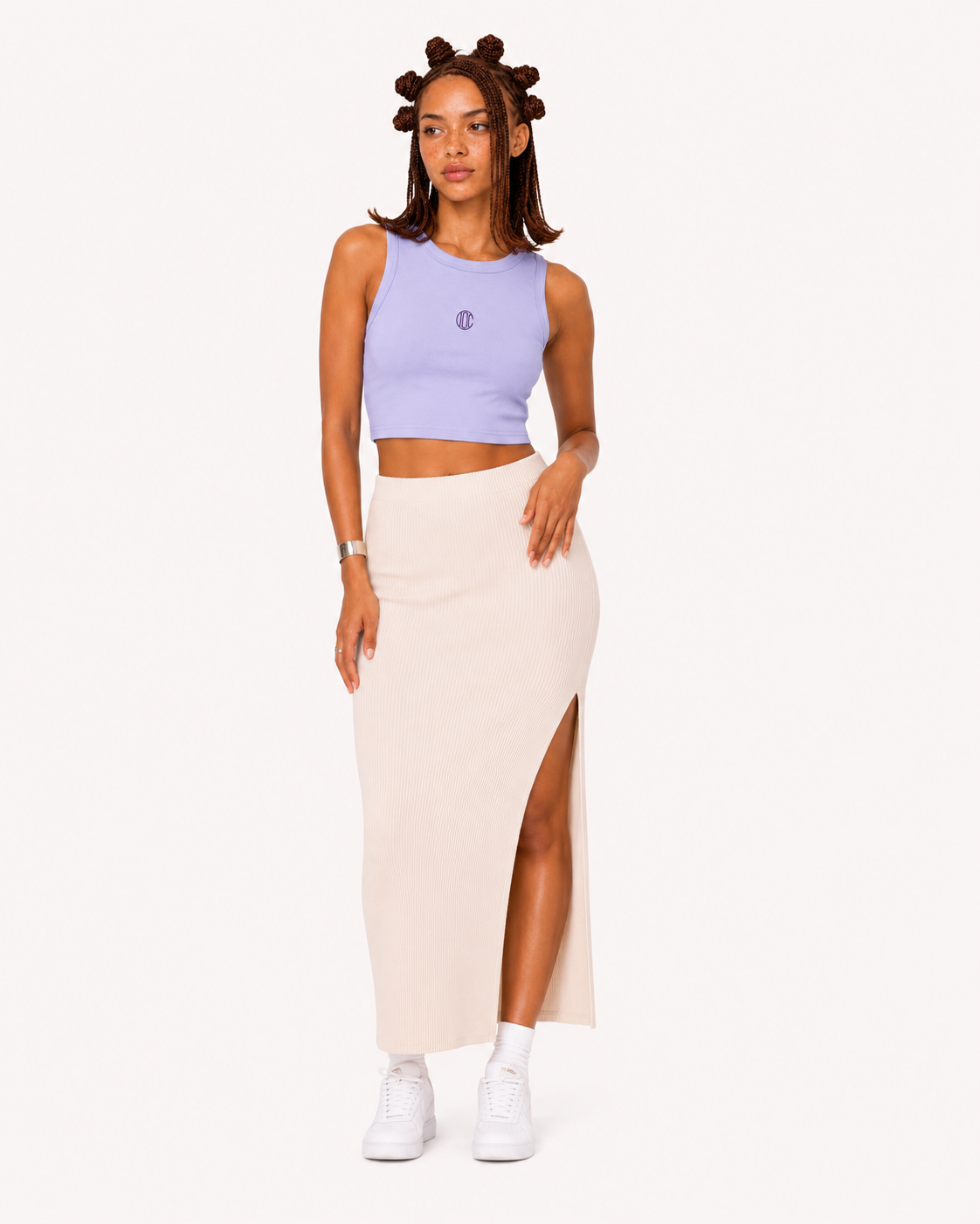 Icon Crop Tank Light Purple