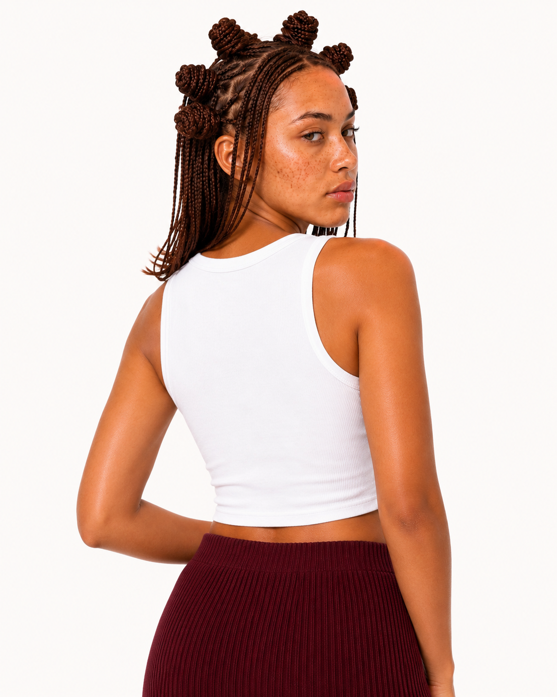 Icon Crop Tank White