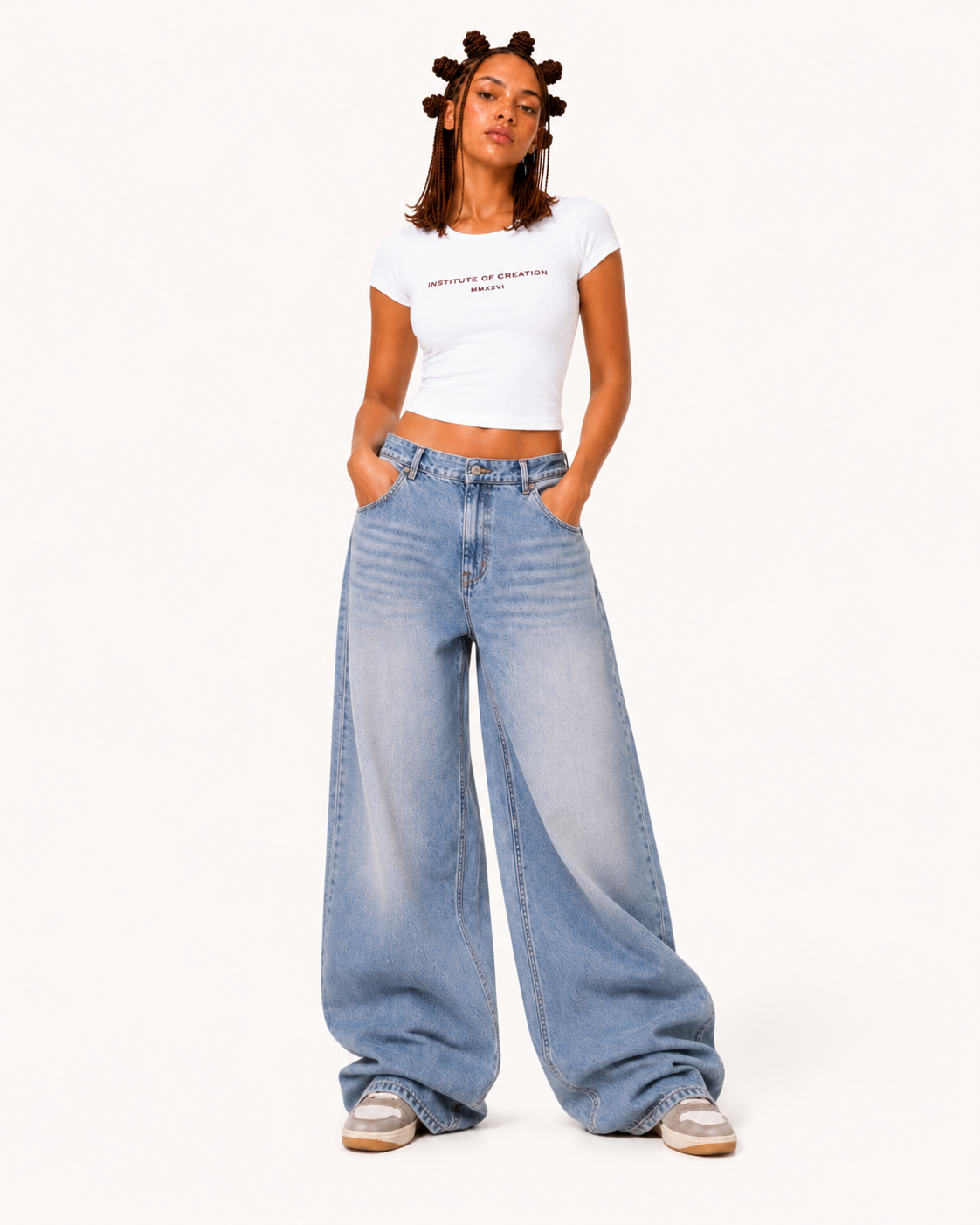 History Crop Top White