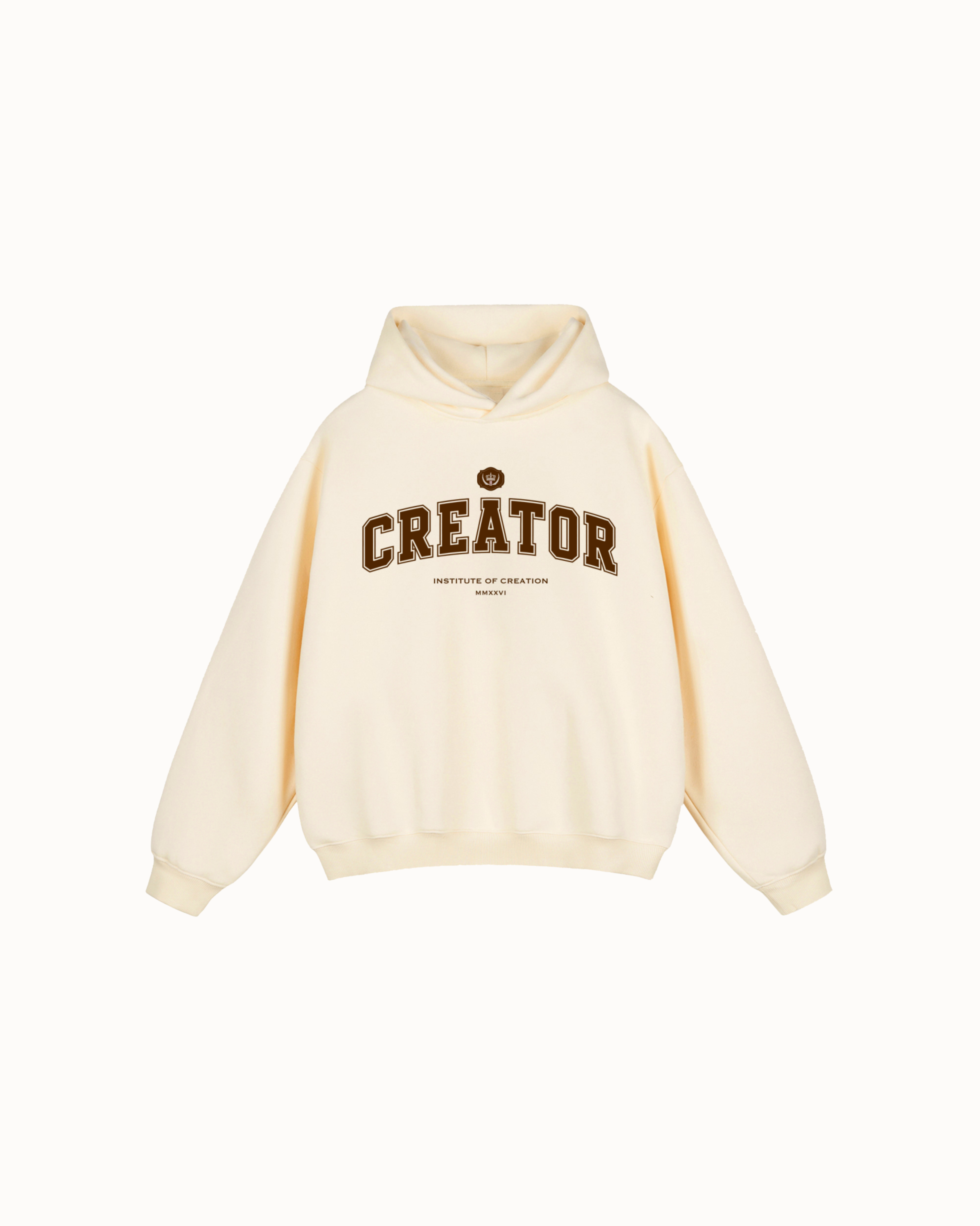 Creator Varsity Hoodie Cream Apricot — Institute of Creation