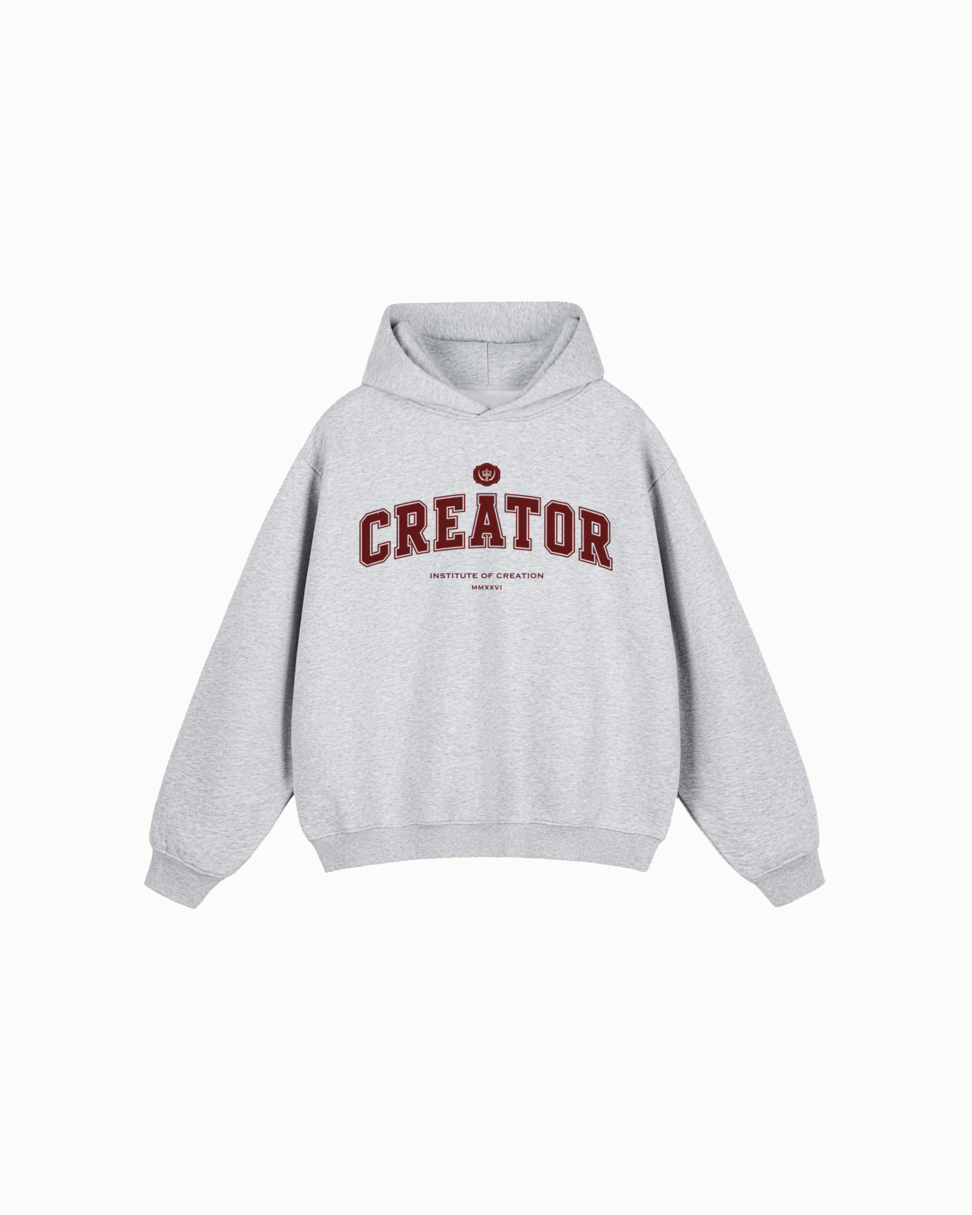 Creator Varsity Hoodie Flower Gray — Institute of Creation