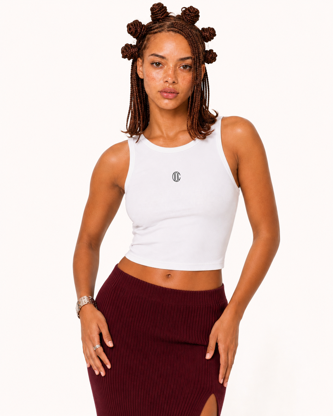 Icon Crop Tank White
