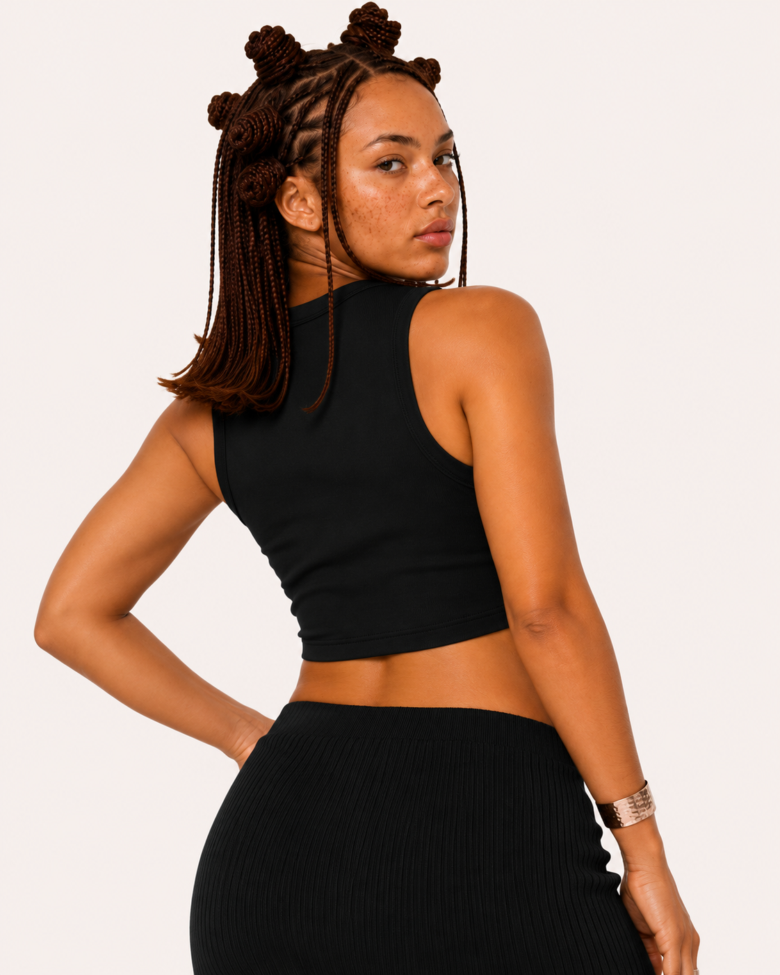 Icon Crop Tank Black