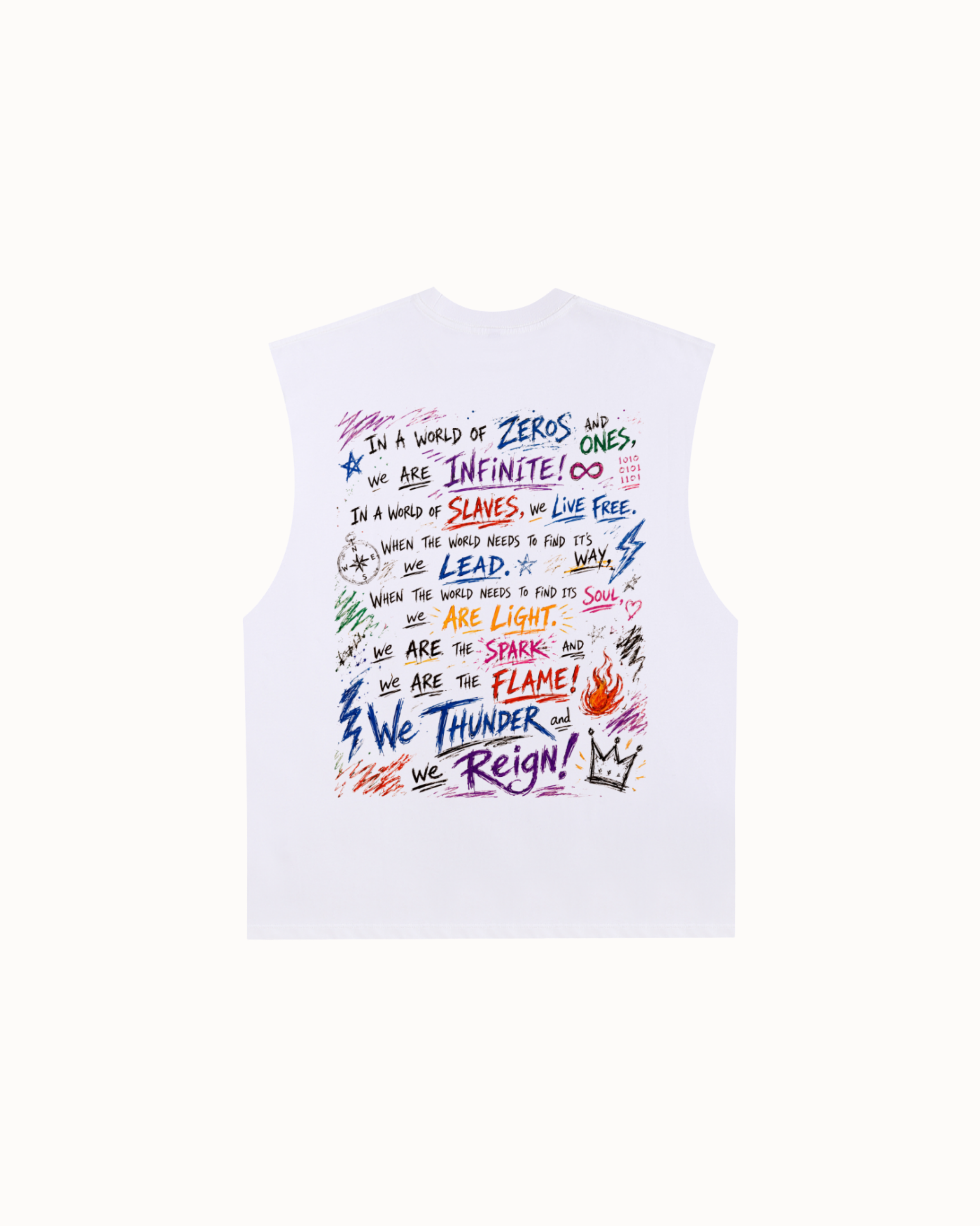 Graffiti Tank Top White