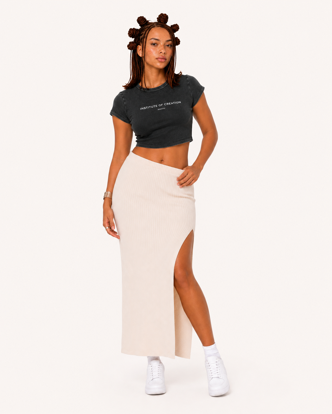 History Crop Top Black