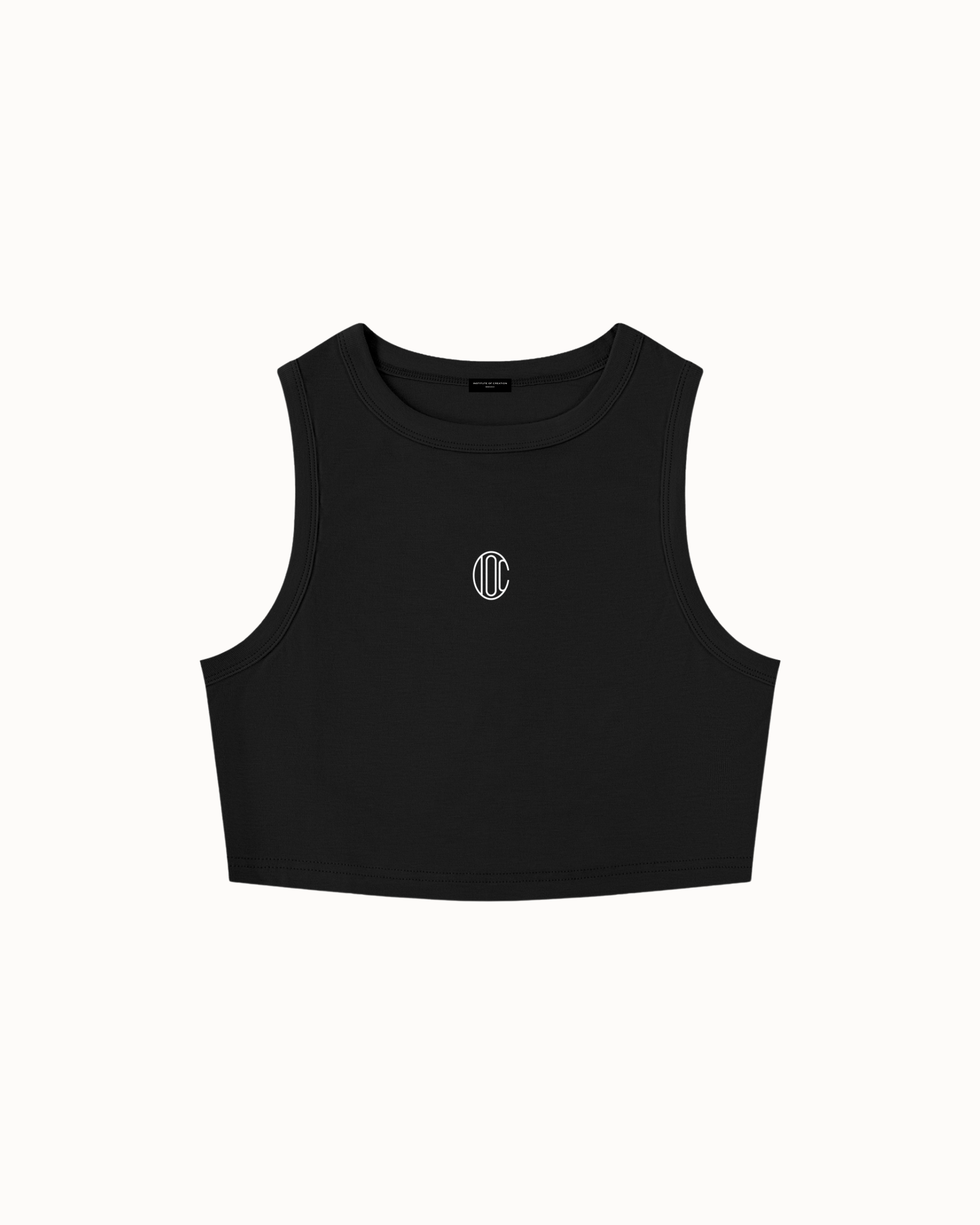 Icon Crop Tank Black — Institute of Creation