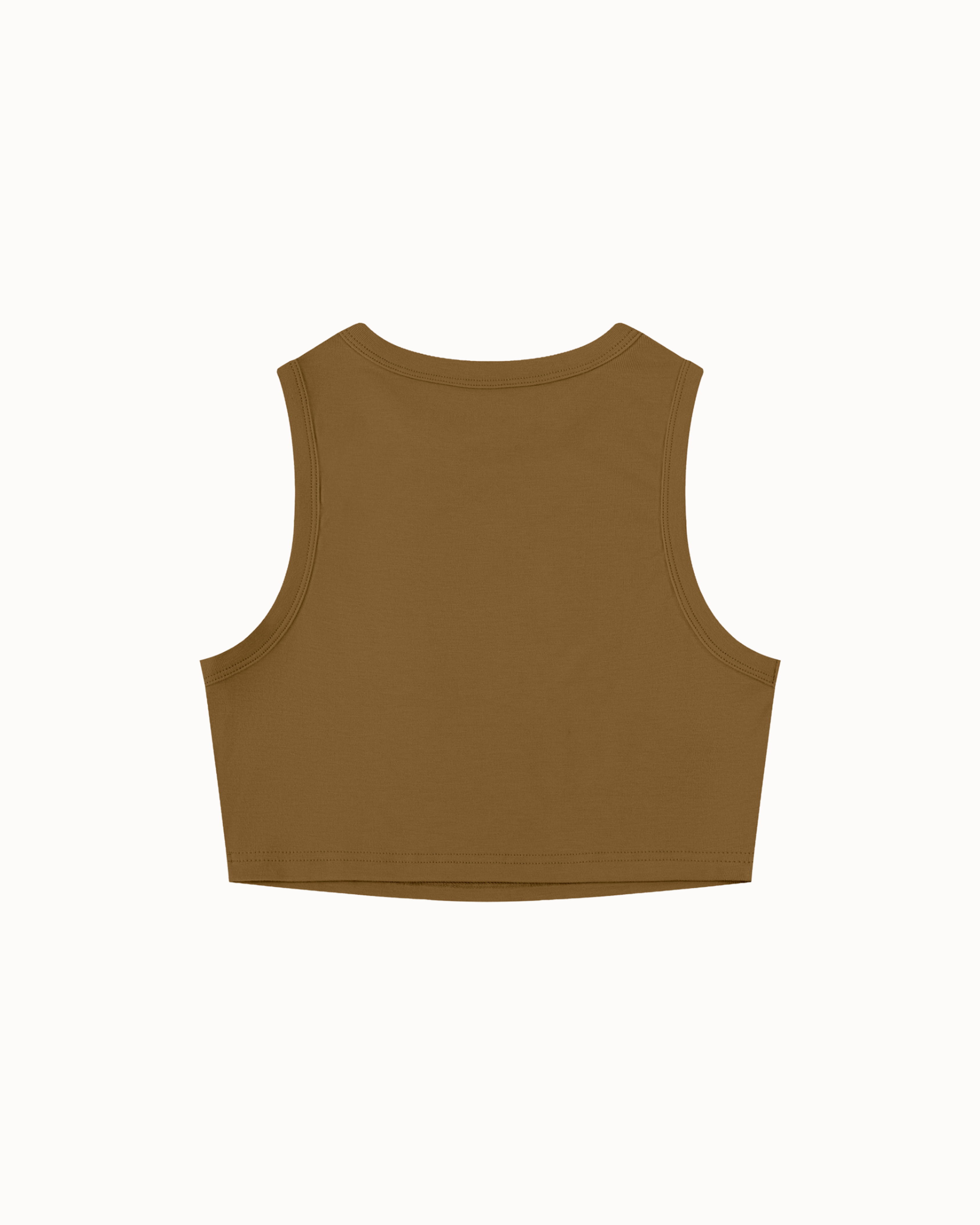 Icon Crop Tank Brown