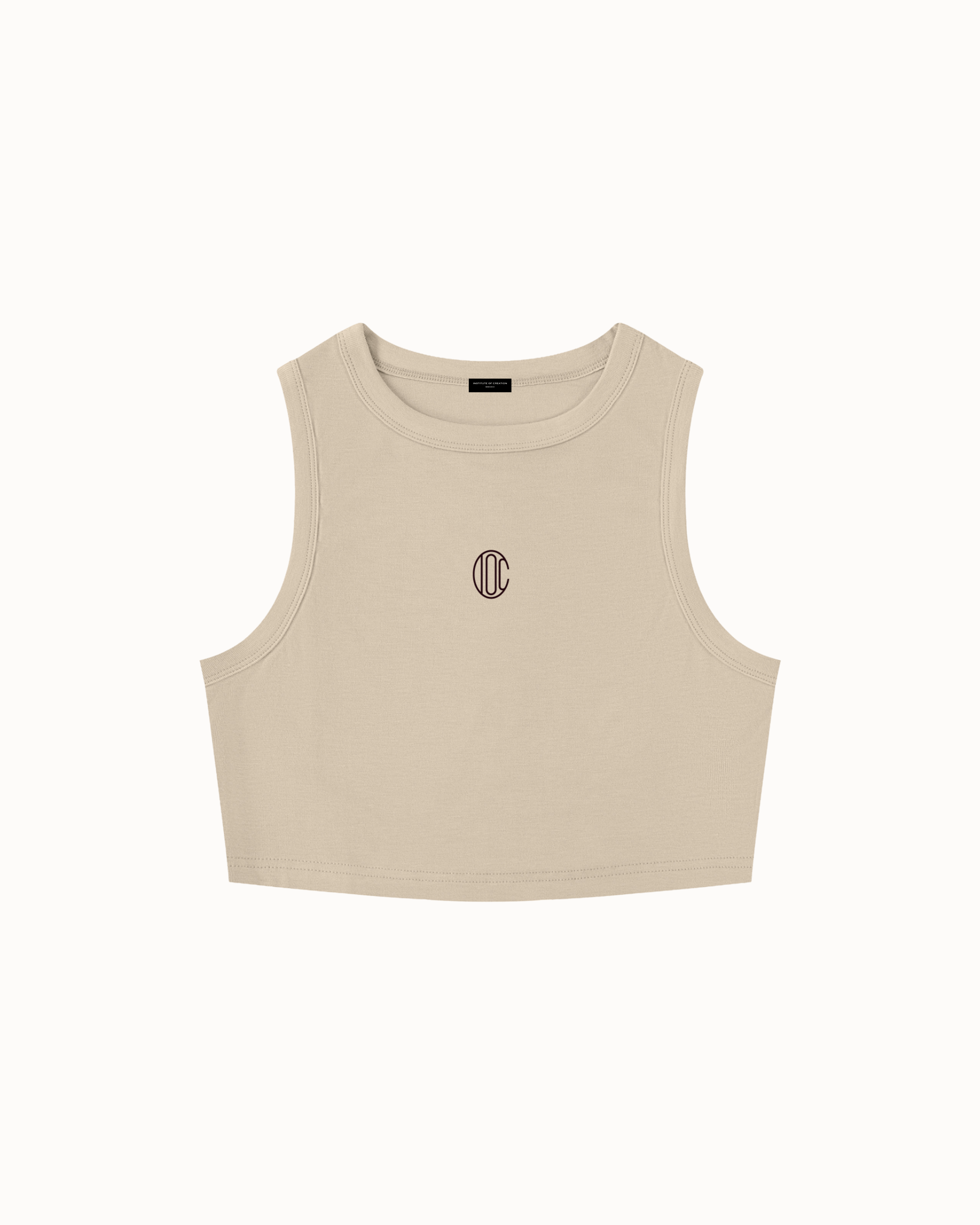 Icon Crop Tank Khaki — Institute of Creation
