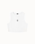 Icon Crop Tank White — Institute of Creation