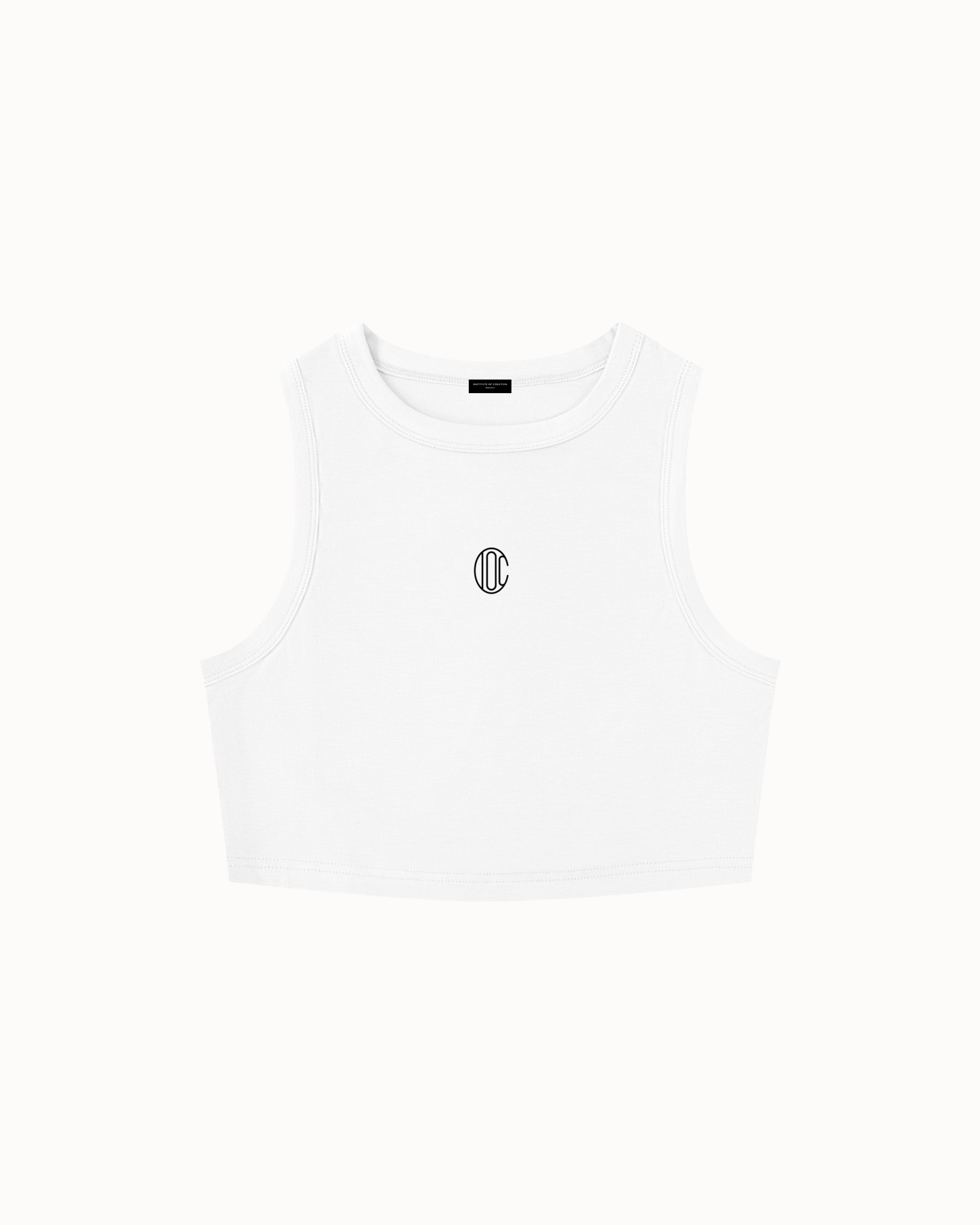 Icon Crop Tank White — Institute of Creation