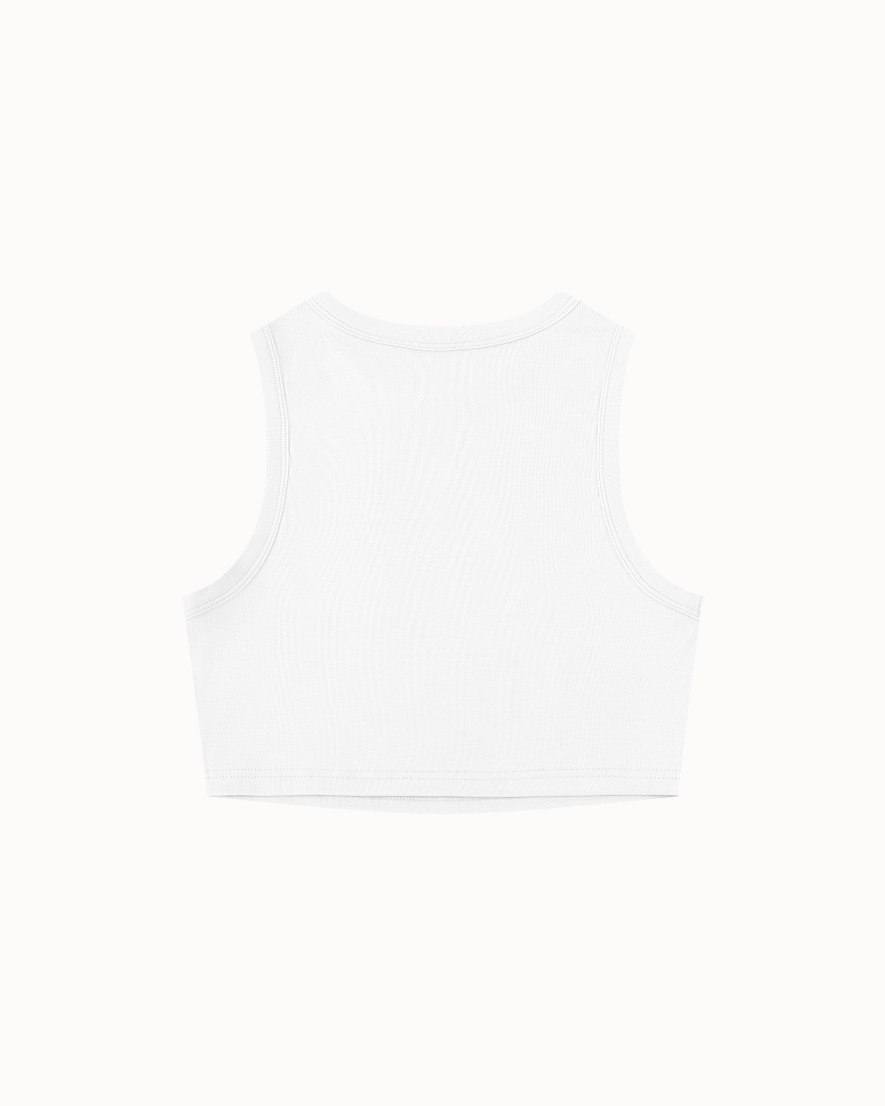 Icon Crop Tank White