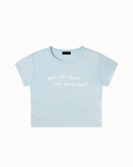 Mantra Crop Top Sky Blue — Institute of Creation