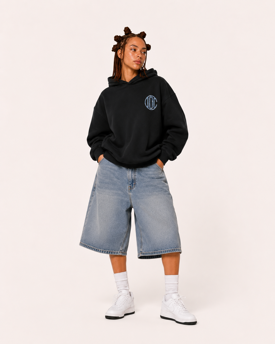 Crest Hoodie Black