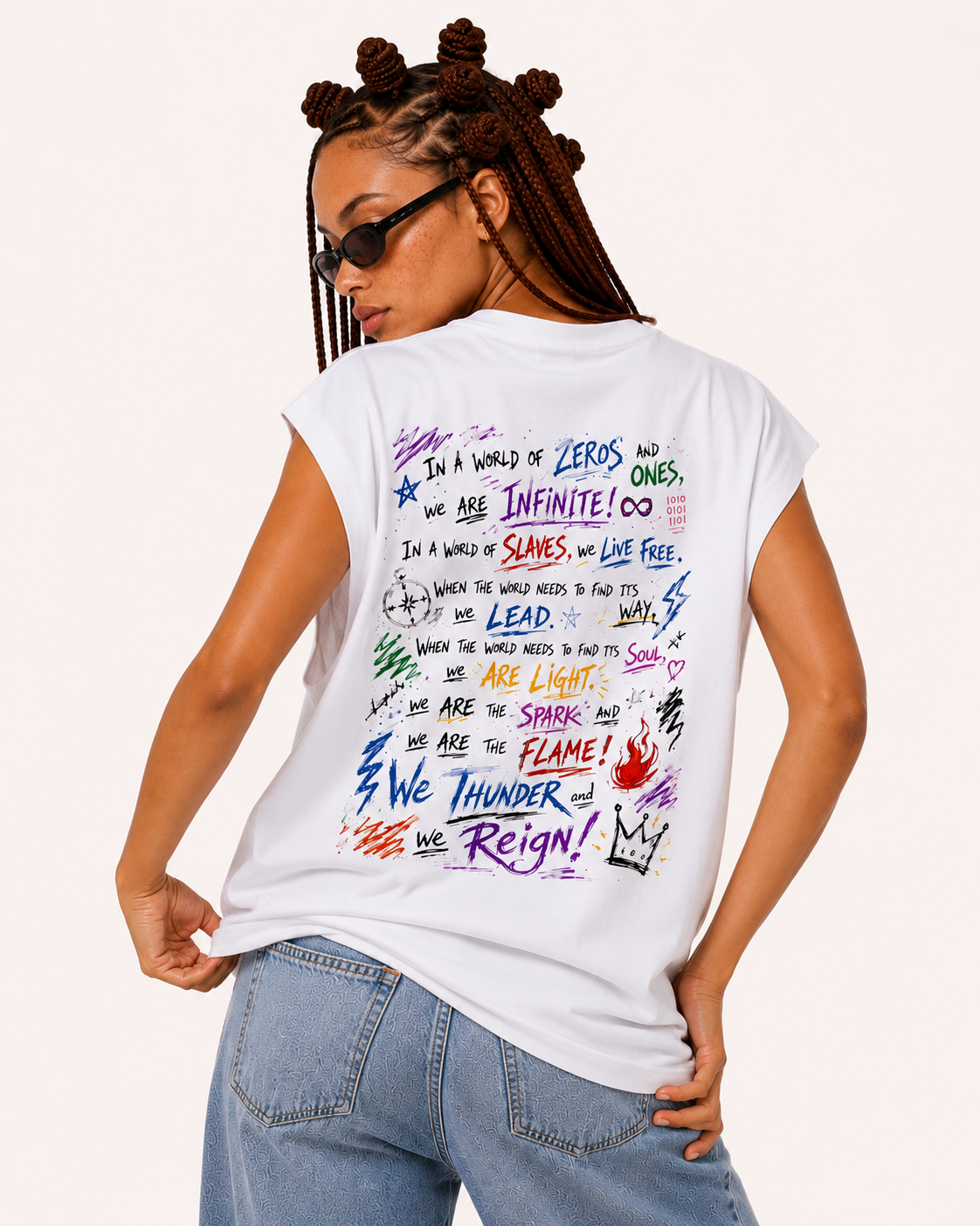 Graffiti Tank Top White