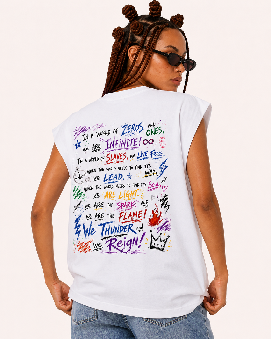 Graffiti Tank Top White