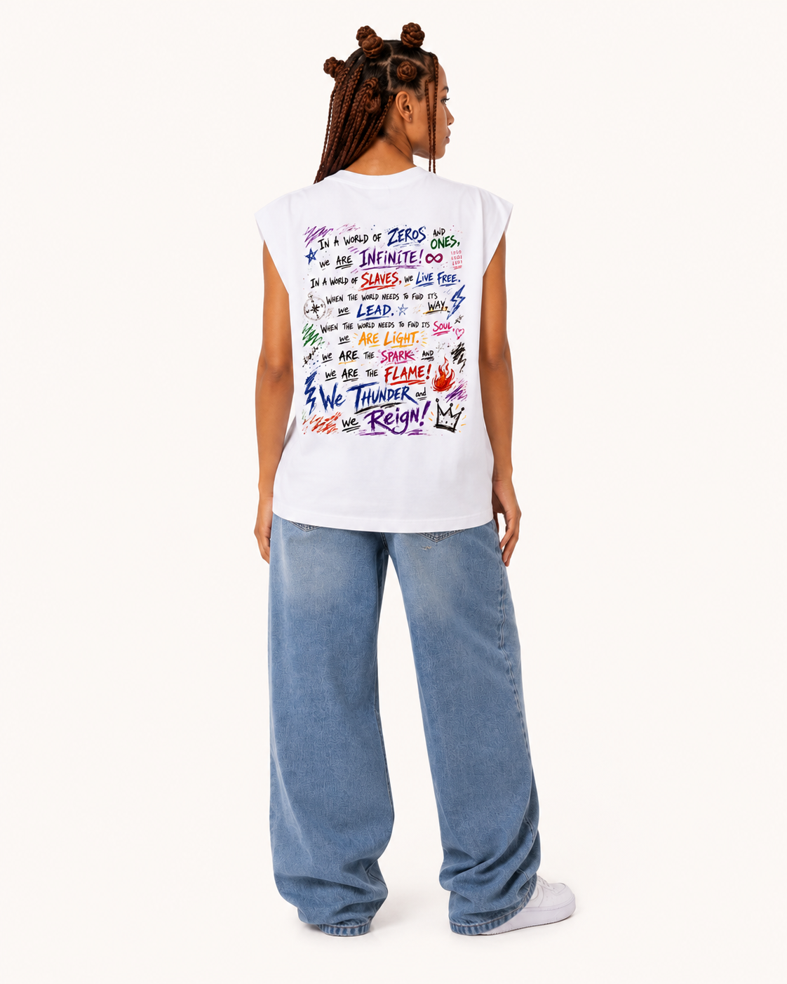 Graffiti Tank Top White