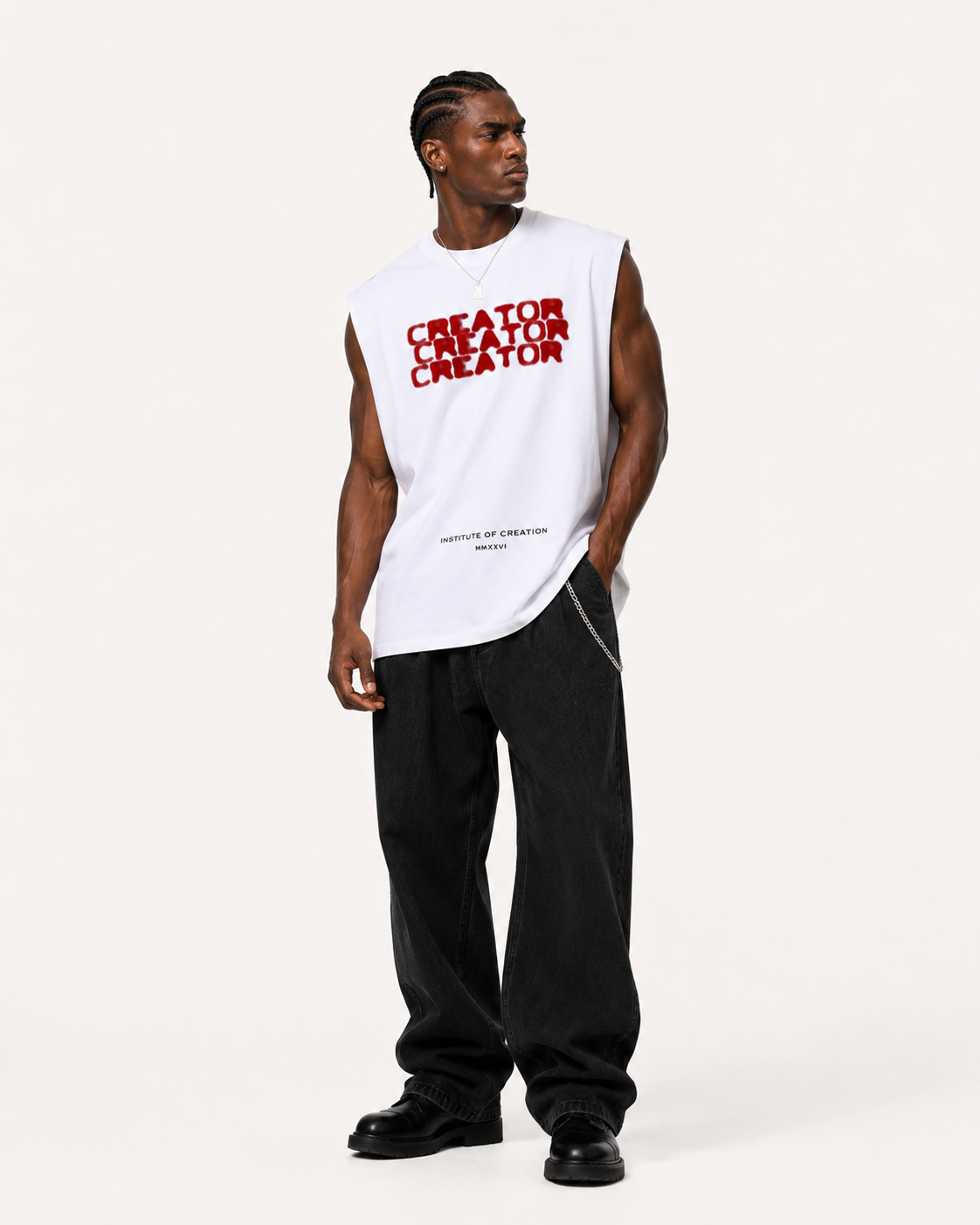 Graffiti Tank Top White