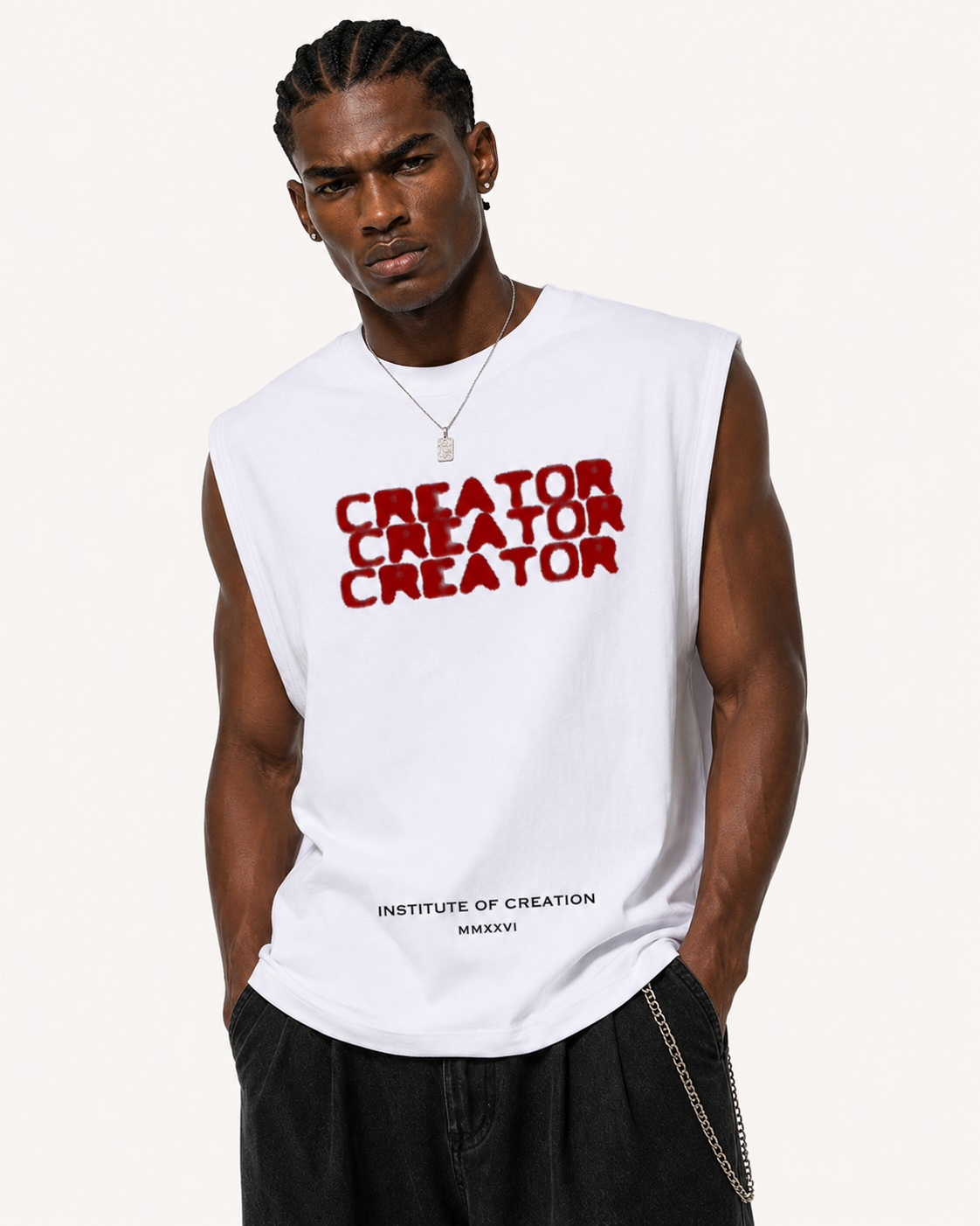 Graffiti Tank Top White