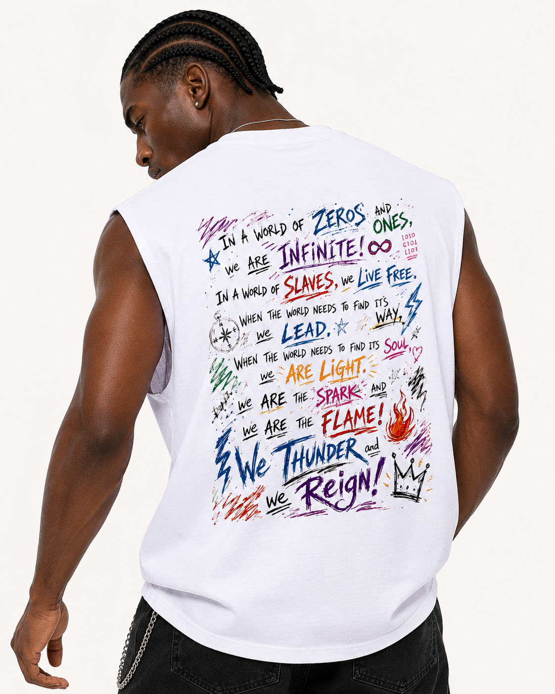 Graffiti Tank Top White