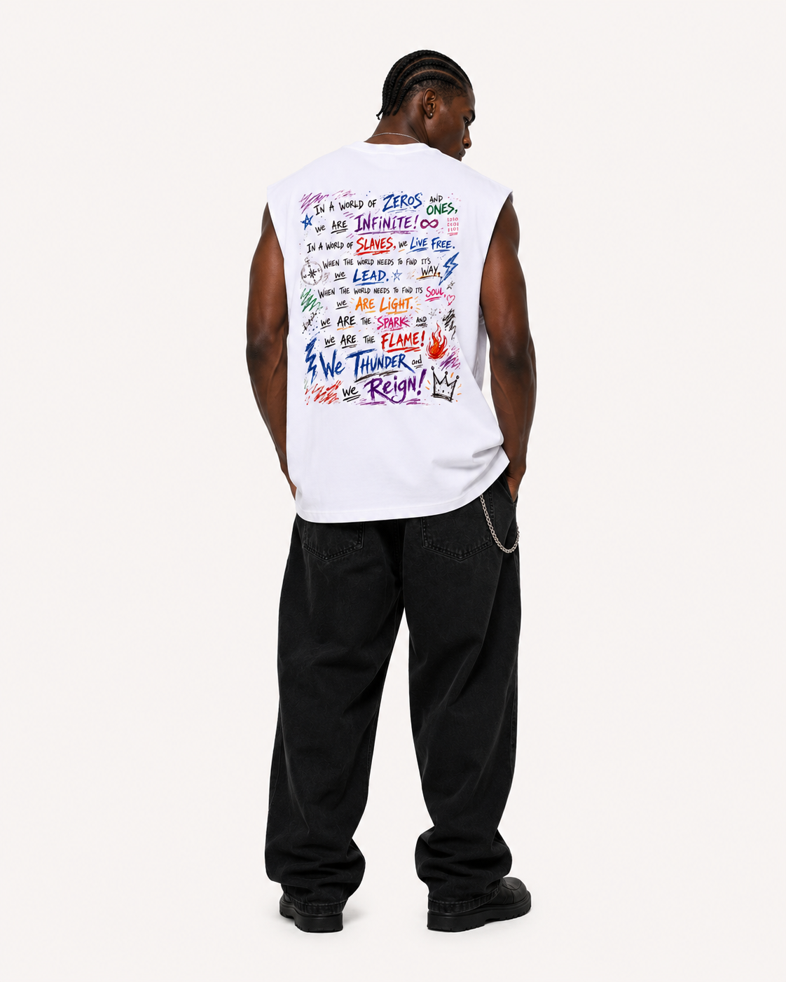 Graffiti Tank Top White