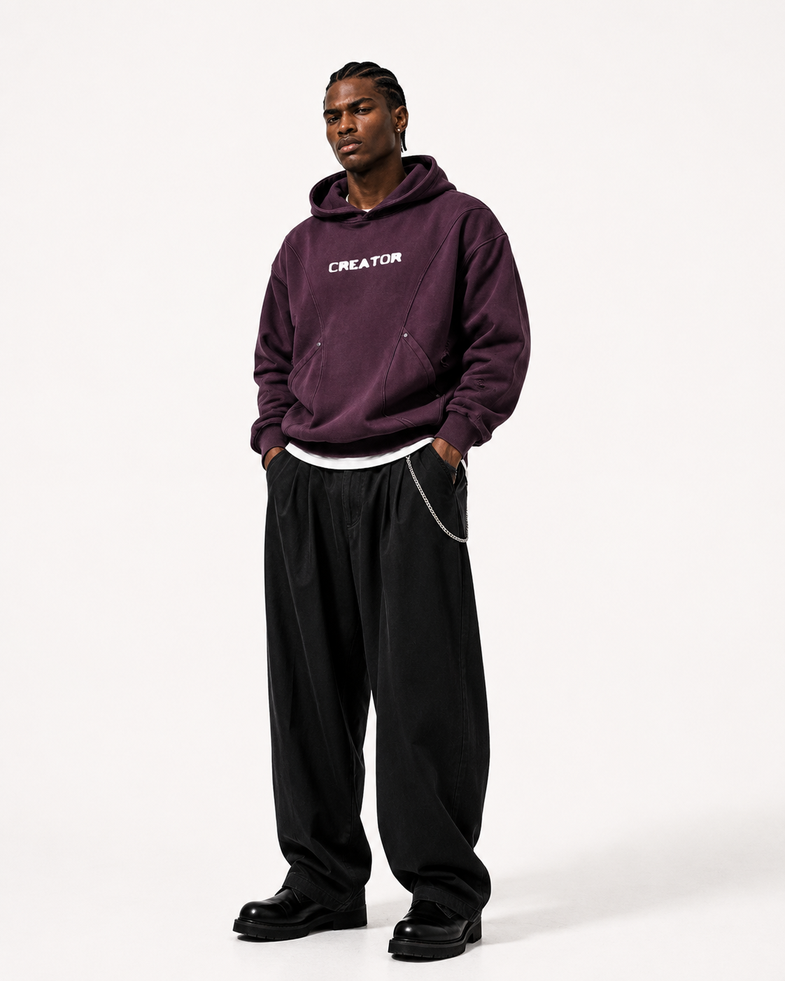 Creator Mantra Hoodie Plum Purple
