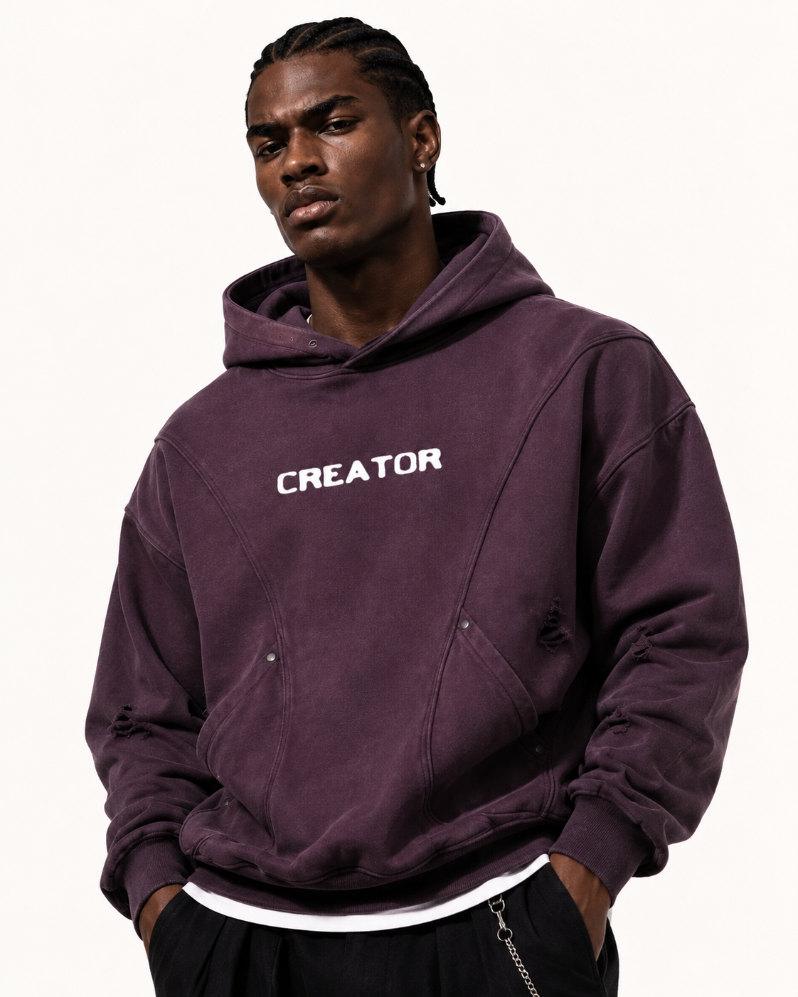 Creator Mantra Hoodie Plum Purple