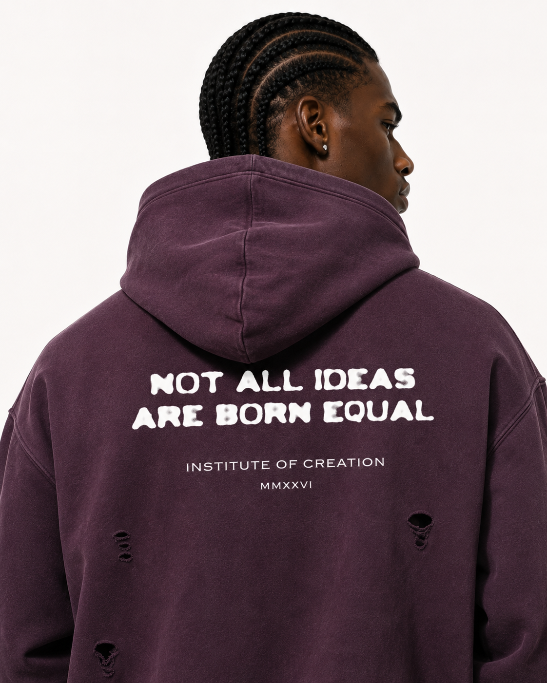 Creator Mantra Hoodie Plum Purple