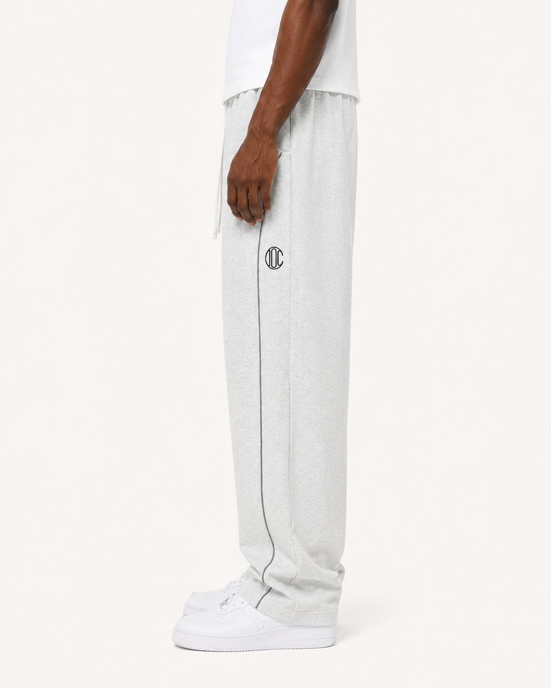 Lined Sigil Sweatpants Flower Gray